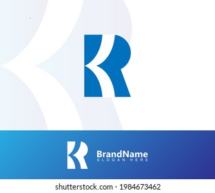 KR Letztere Vorlage , eine Kombination aus den Buchstaben K und R in einem einzigartigen und einfachen Logo. Logo für Marke, Initialen, Symbol, Firma. Vektorgrafik