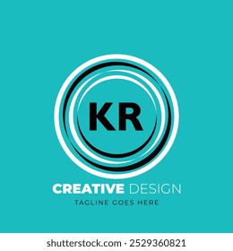 KR letter logo creative design. KR unique design. Vector illustration