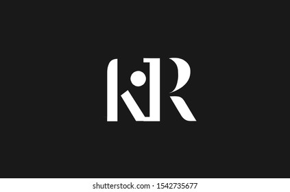 KR Letter Logo Design Template Vector