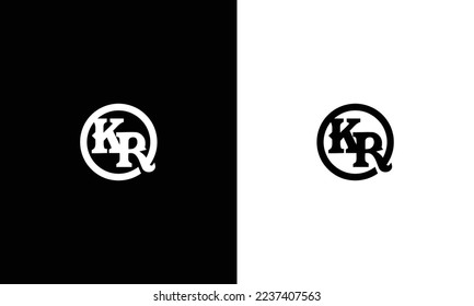 KR Letter Logo Design Template
