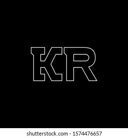 KR letter logo design. KR vector design. KR, kr icon design.