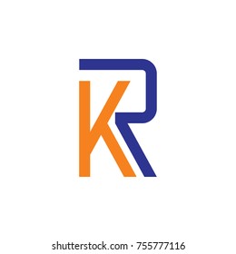 KR letter logo design vector