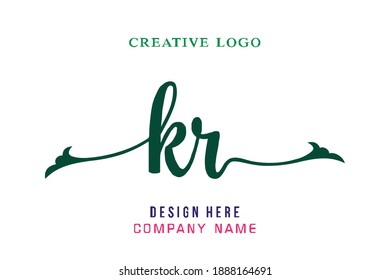 KR lettering logo is simple, easy to understand and authoritative