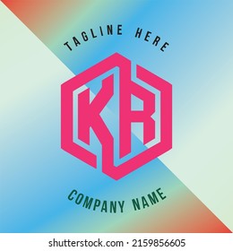 KR lettering logo is simple, easy to understand and authoritative