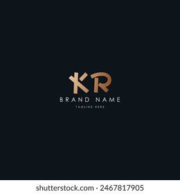KR letters vector logo design