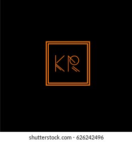 kr logo letter initial, Abstract Polygonal Background Logo, design for Corporate Business Identity,flat icon, Alphabet letter
