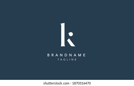 KR Lowercase Letter Initial Icon Logo Design Vector Illustration