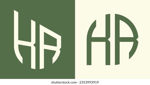 KR modern initial letter logo design vector bundle. It will be suitable for which company or brand name start those initial.