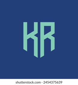 KR. Monogram of Two letters K and R. Luxury, simple, minimal and elegant KR logo design. Vector illustration template.