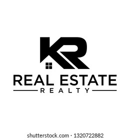 Kr Real Estate Logo Design Vector Stock Vector (Royalty Free) 1320722882