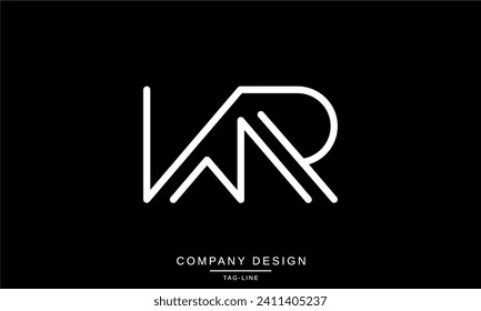 Monograma con el logotipo de las letras abstractas de KR, RK