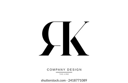KR, RK, Abstract Letters Logo Monogram