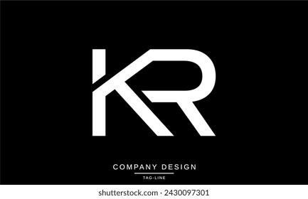 KR, RK Letras abstractas Logo Monograma