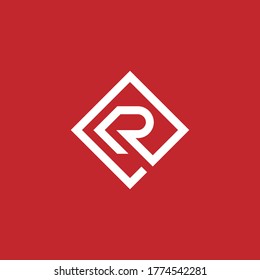 Diseños de letras KR o RK con colores y orígenes diferentes