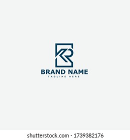 KR, RK Letter Logo Design Template Vector