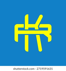 KR or RK monogram logos overlapping.	