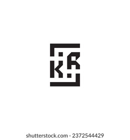 KR square concept retro logo in high quality professional design that will print well across any print media