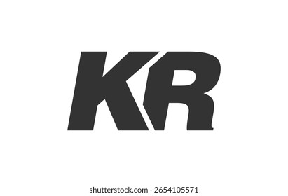 Logotipo De Fonte Editável KR Techno Para Marcas Corporativas. Design Audaz E Futurista Com Ideias Tipográficas Exclusivas. Variações Mínimas De Letras Personalizadas E Dinâmicas Para Títulos De Promoção, Impressão E Livros