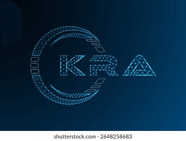 KRA low poly letter logo vector design. KRA lower poly logo design. Low poly logo.