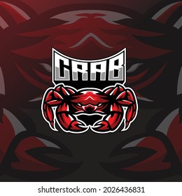 Krab mascot esport logo design