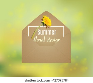 Kraft envelope.  Natural background