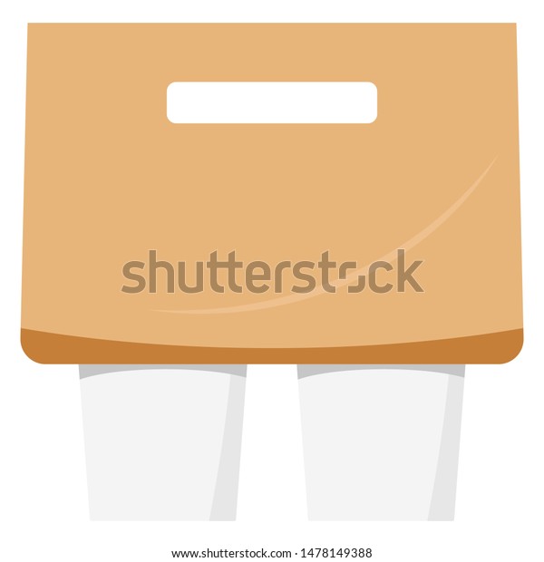 Download Kraft Paper Coffee Cup Carrier Mockup Stock Vector Royalty Free 1478149388 PSD Mockup Templates