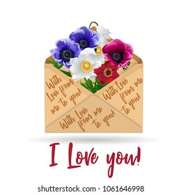 kraft paper envelope anemone