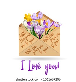 kraft paper envelope crocus