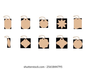 Kraft Paper Tags Element Set