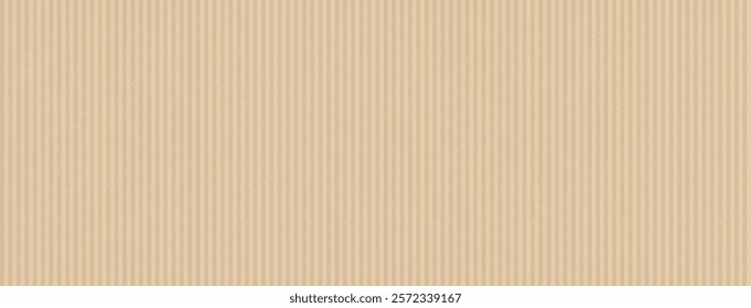 Kraft paper texture seamless pattern. Vector striped cardboard background. Light beige neutral color grainy textured bg. Vintage style backdrop. Light brown banner. Hand crafted collage template