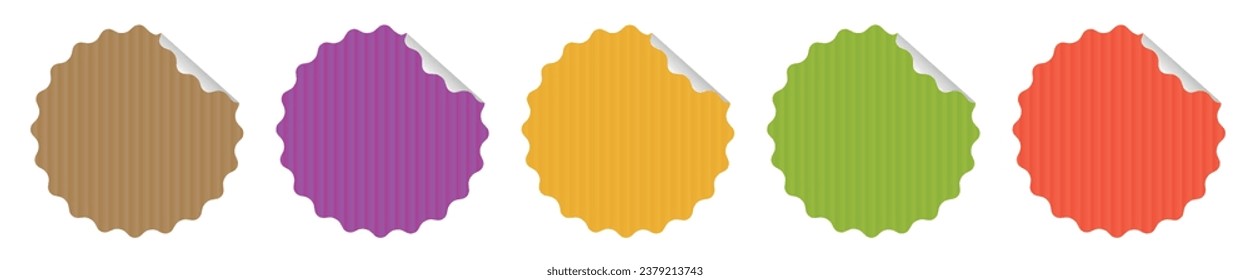 Kraft starry promotional stickers in 5 colors