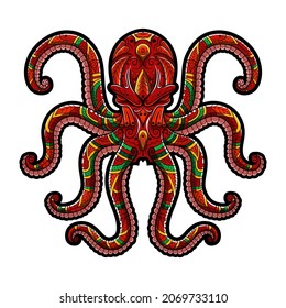 Kraken art mascot logo design