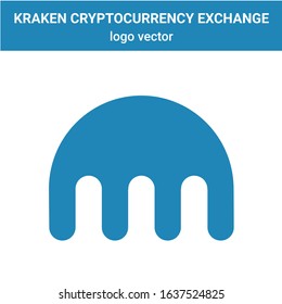Kraken cryptocurrency exchange vector logo