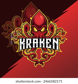 kraken giant octopus logo esport