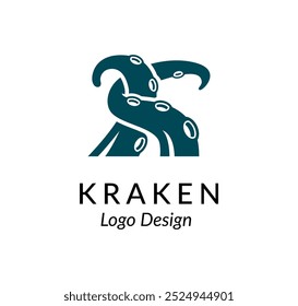 Ícone de design do logotipo Kraken, letra K design do logotipo