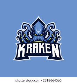 Kraken logo esport mascot design