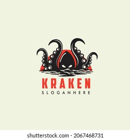 KRAKEN LOGO SILUET SIMPLE MODERN NEW STYLE BRAND NAME LOGO SIMPLE 