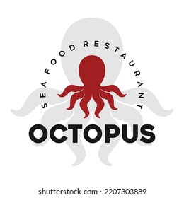 Kraken Logo Vector Illustration Design Inspiration, Octopus Logo, Squid Logo