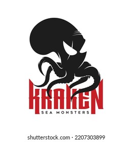 kraken logo vector illustration design inspiration, octopus logo, squid logo