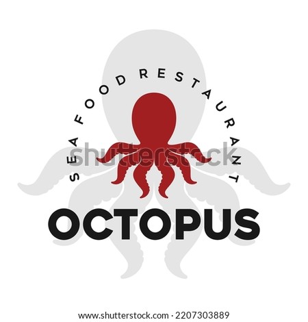 kraken logo vector illustration design inspiration, octopus logo, squid logo