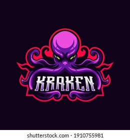 Kraken mascot for esport and sport team logo Premium Vector