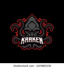 Kraken Mascot Gaming Esport Logo Template