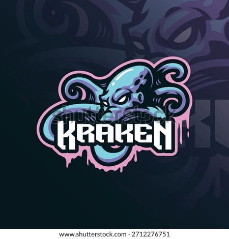 Kraken mascot logo design vector. Angry kraken illustration for sport and esport team.