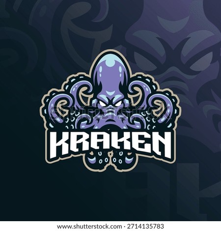 Kraken mascot logo design vector. Kraken illustration for sport and esport team.