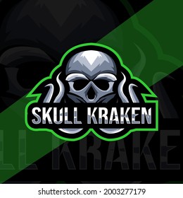 Kraken mascot logo esport template design