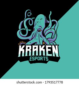 Kraken Mascot Logo template. Perfect for t-shirt/apparel, merchandise, pin design, etc