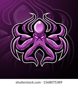 Kraken octopus esport mascot logo design