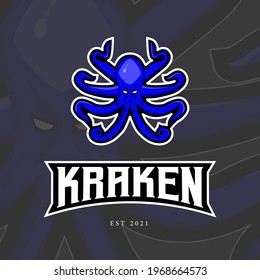 Kraken octopus esport mascot logo design.vector illustration