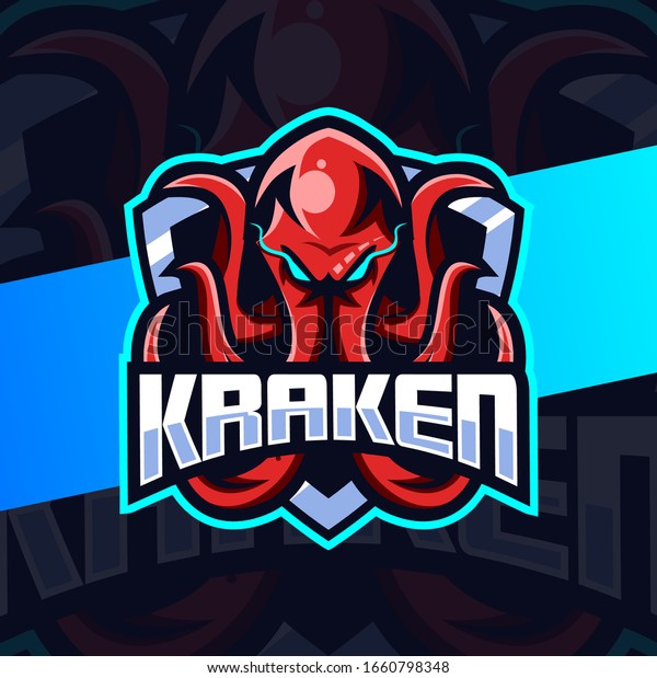 Kraken Octopus Mascot Esport Lgoo Design Stock Vector (Royalty Free ...