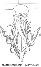 Kraken, Octopus, Rope, Water, Helm